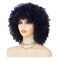 Afro Purple Curly Wig for Black Women Short Kinky Mixed Black Fluffy Wig Synthetic Heat Resistant Hair for Halloween Daily Use