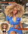 16 Inch Curly Wig Afro Curly Wigs for Black Women Afro Kinky Curly Wig With Bangs Full and Fluffy Glueless Wig Synthetic Hair Replacement Wigs for Cosplay and Daily (Ombre Blonde)