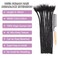 Originea Dreadlock Extensions Human Hair for Man/Women Full Head Handmade 0.8cm Thickness Can Be Dyed and Bleached Dreadlocks Bulk Permanent Loc Extensions (12 Inch 10 Strands, 1B# 0.4cm)
