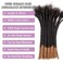 Originea 0.4cm and 0.6cm 0.8cm Width Options 6-18 Inch 100% Human Hair Loc Extension Full Handmade Permanent Locs Can Be Dyed and Bleached for Women Men Kids Dreadlock Extensions Real Human Hair