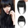 Clip In Bangs 100% Human Hair Bangs Clip In Hair Extensions Clip On Bangs French Natural Black Clip In Bangs Real Human Hair Fake Bangs For Natural Hair