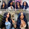 Dark Blue Color Body Wave Bundles Human Hair, Quick Weave Sew In Wavy 12A 100% Brazilian Virgin Hair Bundles Deals Human Hair Real Soft Glossy Thick Body Wave Single Bundles 12 Inch