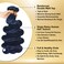 Dark Blue Color Body Wave Bundles Human Hair, Quick Weave Sew In Wavy 12A 100% Brazilian Virgin Hair Bundles Deals Human Hair Real Soft Glossy Thick Body Wave Single Bundles 12 Inch