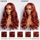 Dark Ginger Wig Human Hair Pre Plucked 13x4 Auburn Colored Human Hair Lace Front Wigs Body Wave Glueless Wigs Human Hair HD Lace Frontal Reddish Brown Human Hair Wig 24 Inch