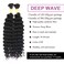 Deep Wave Bulk hair for Braiding No Weft Faux Micro Braiding Hair Braids Extensions for Box Boho Braids 2Braids Per Pack 150g (18Inch,#1B)