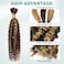 50g 16 Inch Human Braiding Hair Deep Wave Ombre Braiding Hair 1 Bundle/Pack Curly Bulk Human Hair for Braiding Wet and Wavy No Weft P4/27 Highlight Brown Human Braiding Hair for Micro Braids
