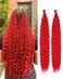 Red Curly Crochet Hair 30Inch 2 Packs Deep Wave Crochet Hair with Crochet Hook, Long Ocean Wave Braiding Hair for Women, Synthetic Hair Curly Braiding Hair Extensions