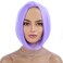 Purple Bob Wig for Women Short Purple Wigs Straight Middle Part Light Purple Hair Wig Natural Looking Heat Resistant Synthetic Wig