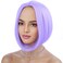 Purple Bob Wig for Women Short Purple Wigs Straight Middle Part Light Purple Hair Wig Natural Looking Heat Resistant Synthetic Wig