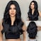 Black Wig for Women Long Wavy Black Hair Wigs Middle Part Black Wigs Heat Resistant Synthetic Wig