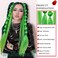 Sparkling Green Lantern Bubble Braid Wig Hair Ties for Women Girls Black Scrunchies Ponytail Hair Extensions Pre Stretched Braiding Hair 23Inch Glitter Synthetic Fiber Braids Hair 2 Pack