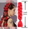 Colored Braiding Hair Extensions Red White Blue Ombre Jumbo Braids Crochet Synthetic High Temperature Fiber Hair Extension for Women Girls Box Twist Braids Crochet Braiding Hair 24 Inch