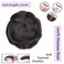 Messy Bun Hair Piece Human Hair Bun Scrunchy Updo Drawstring Clip in Bun Wavy Curly for Women Wedding Party Off Black #1B