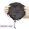 Messy Bun Hair Piece Human Hair Bun Scrunchy Updo Drawstring Clip in Bun Wavy Curly for Women Wedding Party Off Black #1B