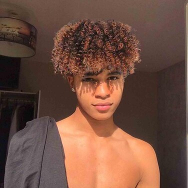 Cinhoo Wiglets Hairpiece Extension Ponytail Clip Ons for Thinning Hair - Brown Ringlet Curls, Fake Ponytail Toppers for Women/Men (1B/30)