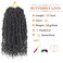 Short Butterfly Locs Goddess Locs Crochet Hair With Curly Ends 18 Inch Distressed Butterfly Faux Locs Synthetic Goddess Locs Butterfly Soft Locs Hair Extensions (14 Inch, 6packs,1B)