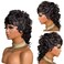 Mullet Wigs For Black Women Short Wigs for Black Women Wigs With Bangs Curly Wigs Natural Hairline Wig Hair Replacement Wigs 12Inch