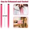 12 Pieces Hot Pink Hair Extensions Clip in for Kids Girls Women, 22 Inch Long Straight Colored Heat Resistant Synthetic, Streak Extension Clips Ins Play Highlights
