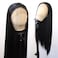 BTWTRY Black Synthetic Lace Front Wig Long Straight Jet Black Lace Front Synthetic Wig Pre Plucked Natural Hairline Glueless Heat Resistant Fiber Hair Wig for Fashion Women (Black)