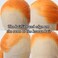 BTWTRY Orange Synthetic Lace Front Wig Long Straight Bright Orange Lace Front Synthetic Wig Pre Plucked Natural Hairline Glueless Heat Resistant Fiber Hair Wig for Fashion Women (Orange)