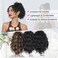 QGZ Black Ponytail Extension 14 Inch Drawstring Ponytail for Women Synthetic Short Curly Wavy Fluffy Clip in Ponytail Hair Extensions for Daily Halloween Use