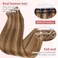 Hair Extensions Real Human Hair,Human Hair Clip In Extensions Soft&amp;Natural Human Hair Extensions Clip Ins 120g 7pcs Real Hair Extensions Clip In Human Hair Straight&amp;Invisible (14 Inch, #7B/8B)