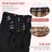Human Hair Clip In Extensions,Soft&amp;Natural Human Hair Extensions Clip Ins 120g 7pcs Real Hair Extensions Clip In Human Straight&amp;Invisible human hair extensions clip ins(16 Inch, #1 Jet Black)