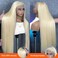 613 Lace Front Wig Human Hair 30 Inch Blonde Wig Human Hair 613 13x6 Lace Front Wig Human Hair 200 Density Blonde Lace Front Wigs Human Hair Pre Plucked HD Lace Frontal Wig Straight Glueless