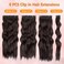 Clip in Hair Extensions,Dowugie Dark Brown Hair Extensions Clip Ins 6PCS Synthetic Clip in Extensions 20 Inch Long Wavy Hair Extensions for Women Thick Hairpieces Full Head Hair Extension.