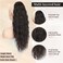 Ponytail Extension,26 Inch Curly Drawstring Ponytail Extension for Women Long Wavy Fake Pony Tails Hair Extensions Synthetic Hairpiece for Women Daily Use-Dark Brown