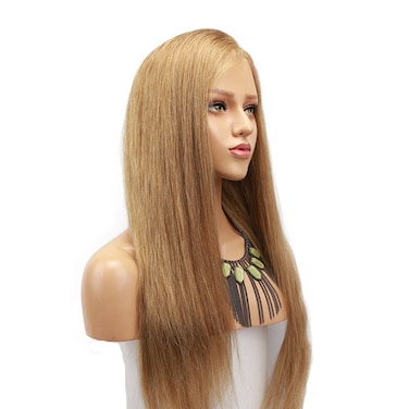 Dreambeauty #18 Blonde Color Lace Front Human Hair Wig for Women Brazilian Remy Glueless Full Lace Human Hair Wig with Baby Hair Pre-Plucked Natural Hairline (22 Inch, 13x6 Lace Front 150% Density)