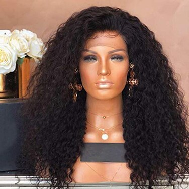 Dreambeauty 300% Density 13x6&rdquo; Transparent Lace Front Human Hair Wigs Water Wave Brazilian Remy Human Hair 6 Inch Deep Part Lace Front Wig with Baby Hair for Women (20 Inch)