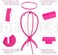 Dreamlover Wig Head Stand, Wig Holder, Hot Pink, 3 Packs