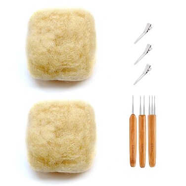 Afro Kinky Bulk 100 ％ Human Hair for Dreadlock Extensions,8-16 Inch 60g 2 Bundles/Package #613,Making Dreadlocks Twist or Braids Repair Extensions