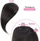 Dsoar Side Bangs Clip in Bangs Real Human Hair Bang Natural Clip on Side Bang Straight Fringe Hair Extension(Natural Black)