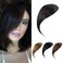 Dsoar Side Bangs Clip in Bangs Real Human Hair Bang Natural Clip on Side Bang Straight Fringe Hair Extension(Natural Black)
