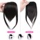 Dsoar Thick Side Bang Clip in Bangs Real Human Hair Bang Natural Clip on Side Bangs Straight Fringe Hair Extensions(Natural Color,with Temples)