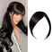 Dsoar Thick Side Bang Clip in Bangs Real Human Hair Bang Natural Clip on Side Bangs Straight Fringe Hair Extensions(Natural Color,with Temples)
