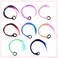 8 Pieces Colored Braids Hair Extensions with Rubber Bands, Rainbow Twist Braid Rope Synthetic Hairpieces Ponytail Hair Accessories for Women Kids Girls Headbands Party Highlights Cosplay Dress Up