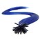 25 Strands Straight Micro Ring Links Locks Beads Keratin Stick I Tip Human Hair Extensions Blue Color