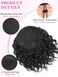 Isaic Ponytail Extension 8 Inch Short Wavy Curly Ponytails Drawstring Ponytail for Black Women Jet Black Pony Tails Hair Extensions Synthetic Hairpiece for Daily Use