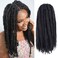ToyoTress Marley Hair Crochet Braids - 14 Inch 6 Packs 1B Natural Black, Afro Kinky Curly Marley Twist Braids Synthetic Twist Crochet Braiding Hair Extensions (14 inch,1B-6P))