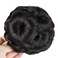 HANNE Hair Buns Hair Pieces for Women Fake Hair Bun Extension Hair Chignon Pony Tail Bun Artificial Synthetic Tress Claw In Ponytail Hair Extension Women's Hairpiece (Natural Black)
