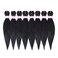 Pre-Stretched Braiding Hair Extensions Black-12 Inch 8 Packs Synthetic Braiding Hair Crochet Braids, Natural Easy Braid Crochet Hair, Hot Water Setting Professional Soft Yaki Straight Texture (#1B)