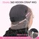 Hidden Strap Water Wave 360 Glueless Wigs Human Hair Pre Plucked 180 Density Wet and Wavy HD Full Lace Frontal Drawstring Wig with baby hair(20 inch)