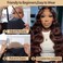 250% Density 5x5 HD Lace Closure Wigs Human Hair Glueless Wigs Human Hair Pre Plucked Pre Cut Chocolate Brown Body Wave Lace Front Wigs Human Hair for Women #4 Glueless Wigs 28 Inch
