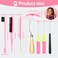 Passion Twist Crochet Hair Extensions Tool, 5Pcs Different Size Crochet Hooks for Hair, 1Pcs Edge Brush 1Pcs Bristle Hair Brush 1Pcs Rat Tail Comb 2pcs Gator Clips