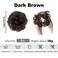 1PCS Messy Bun Hair Piece Messy Hair Bun Scrunchies for Women Wavy Curly Chignon Ponytail Hair Extensions Synthetic Thick Tousled Updo Bun (Dark Brown)