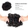 Rose bud Chignon Hairpiece Curly Bun Extensions Scrunchie Updo Synthetic Combs in Messy Bun Hair Piece for Women Dark Brown