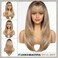 EMMOR Blonde Wig With Bangs For Women Long Straight Wigs Synthetic Layered Hairstyle For Girls Party Cosplay And Daily Use(26" Ash Blonde)